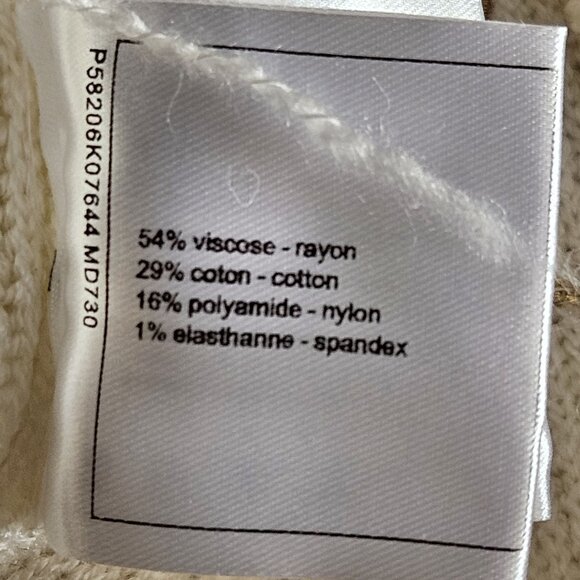 Chanel 18C Paris-Greece Gold Ecru CC Logo Knit Sweater – Size 36 (Made in Italy) - Picture 16 of 16